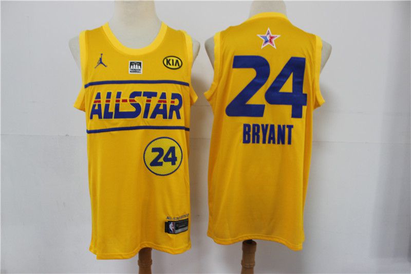 Men Los Angeles Lakers #24 Bryant Yellow NBA 2020-2021 All Star Jersey->los angeles lakers->NBA Jersey